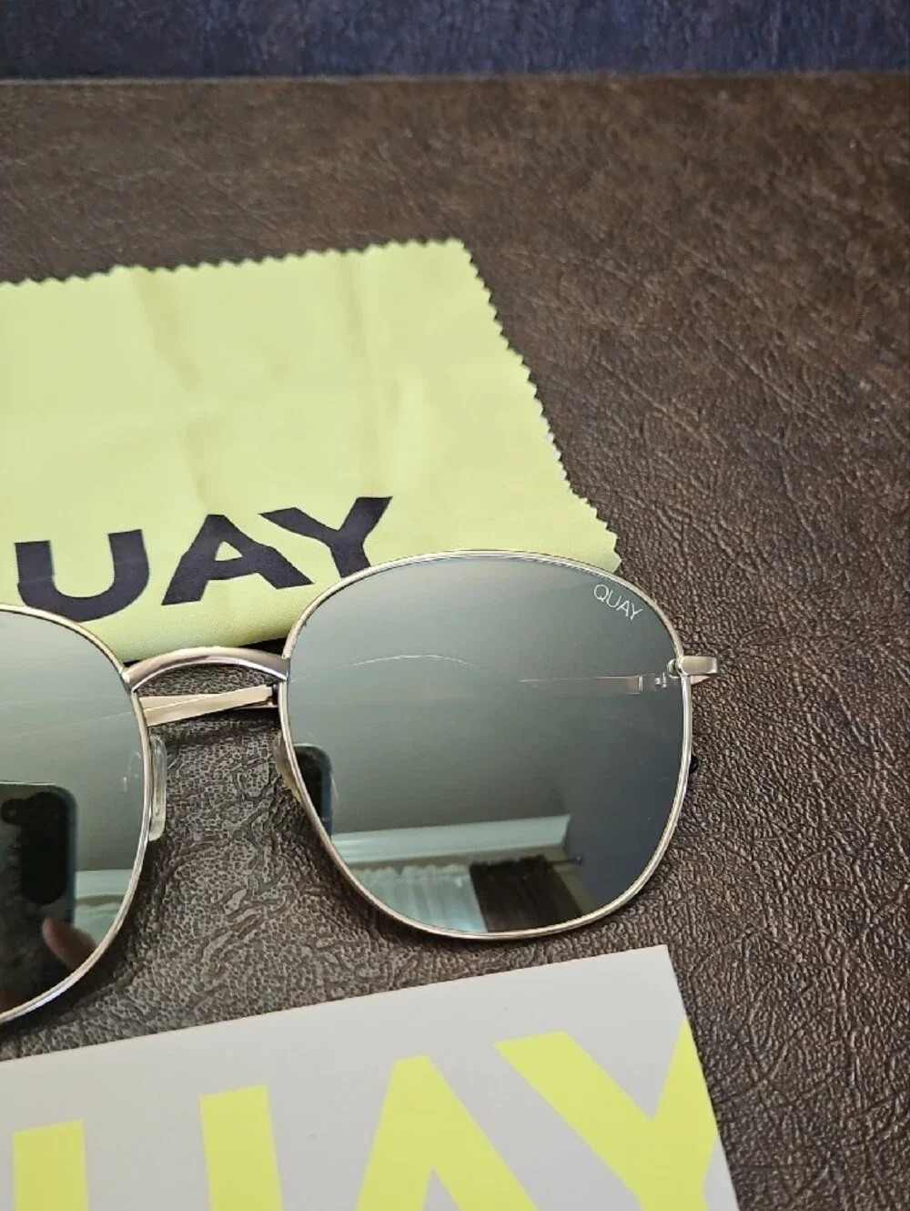 Quay Australia Jezabell Gold Frame Oversized Sunglasses with Smoke Lenses